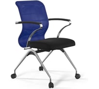 Кресло для персонала МЕТТА Sit 8 M4-8K - X2+UMF(X1) /Uh00/Wh00/K15cL(F53.W01) (Синий-Черный) z283.5D.1.662