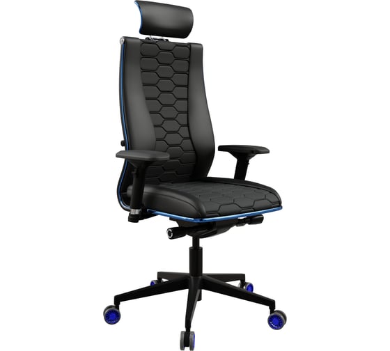 Кресло руководителя МЕТТА Samurai Space Blue (Черный 2E4.3.6.B6)
