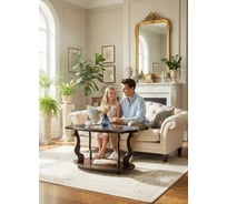 Журнальный стол Мебелик Берже 3С темно-коричневый 00 1861