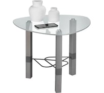 Журнальный стол Мебелик Лючия 2103 серый бетон, серый, прозрачный 6482