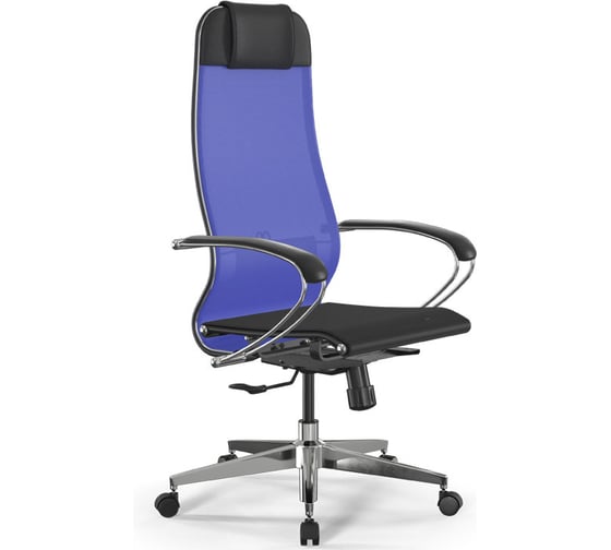 Кресло для персонала МЕТТА ErgoLife Set 4/подл.131/осн.Synchro 104 (Васильковый-Черный 55B.16.1.333) z509882415