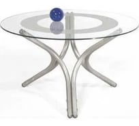 Журнальный стол Мебелик Дуэт 6 металлик, прозрачный 2160