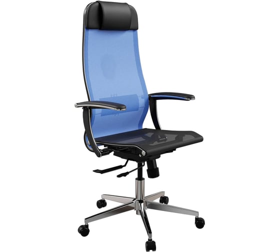 Кресло для персонала МЕТТА ErgoLife Set 4/подл.158/осн.Synchro 104 (Васильковый-Черный 55B.4.1.333) z509882583