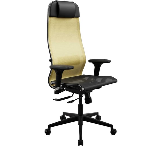 Кресло для персонала МЕТТА ErgoLife Set 4/подл.200/осн.Synchro 102 (Золотой ротанг-Черный 558.D.1.2F3) z509882699