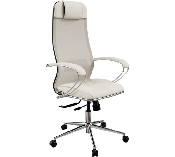 Кресло для персонала МЕТТА ErgoLife Set 5/подл.131/осн.Synchro 152 (Молочный 47C.16.1.353) z47C.16.1.353