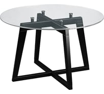 Журнальный стол Мебелик Рилле 445 венге, стекло, прозрачный, круг 1043