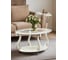 Журнальный стол Мебелик Овация С на колесах, слоновая кость, золото 00 6754 11