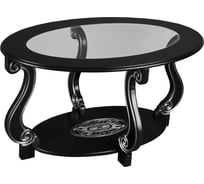 Журнальный стол Мебелик Овация ( С) венге/ серебро 000 571