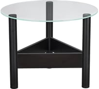 Журнальный стол Мебелик Саут 9С чёрный, прозрачный 6055