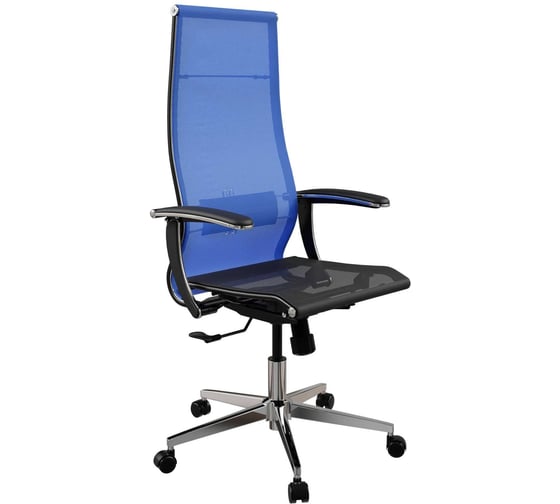 Кресло для персонала МЕТТА ErgoLife Set 7/подл.158/осн.Synchro 004 (Васильковый-Черный 222.4.1.3E3) z222.4.1.3E3