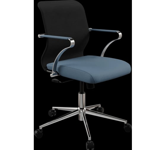 Кресло для персонала МЕТТА Sit 8 M4-9K - X2+Bahama /Uh00/Wh12/K15cF(M09.B23.G18.W01) (Черный-Синий) z124.5C.1.2A2