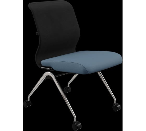 Кресло для персонала МЕТТА Sit 8 M4-9 - X2+Bahama /Uh00/Wh12(F53.W01) (Черный-Синий) z124.1.1.662