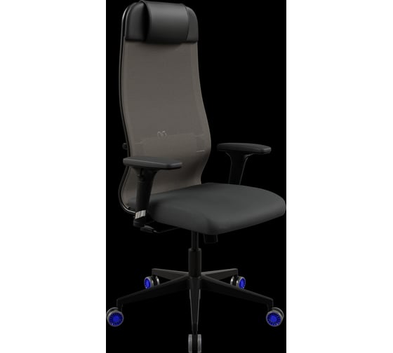 Кресло для персонала МЕТТА Sit 10 B1-111D - X2+UMF(X1) /Ub00/Wh00/D02P(M09.B11.G19.W27) (Серый-Черный) z187.D.1.257 1