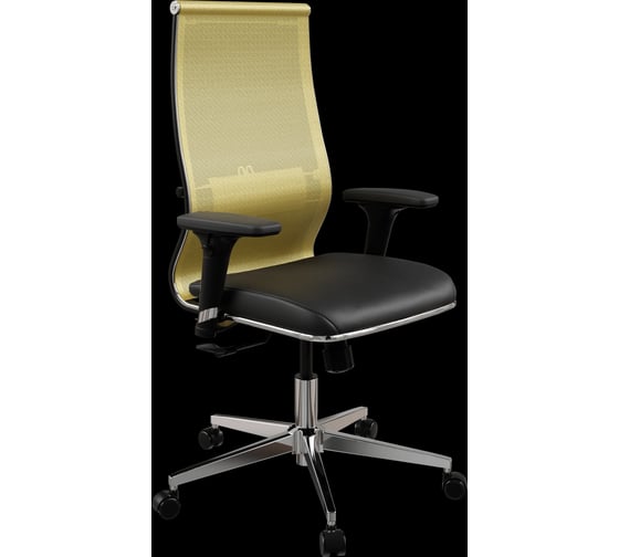 Кресло для персонала МЕТТА Sit 10 B2-163D - T+Extra /Km00/Wm12/D02P(M20.B22.G18.W02) (Золотой ротанг-Черный) z316032365