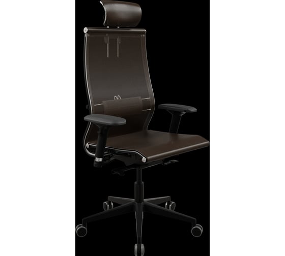 Кресло для персонала МЕТТА Sit 10 L2-107D - TV /Km00/Nb00/D04P/H13mM-2D(M24.B11.G19.W03) (Коричневый)