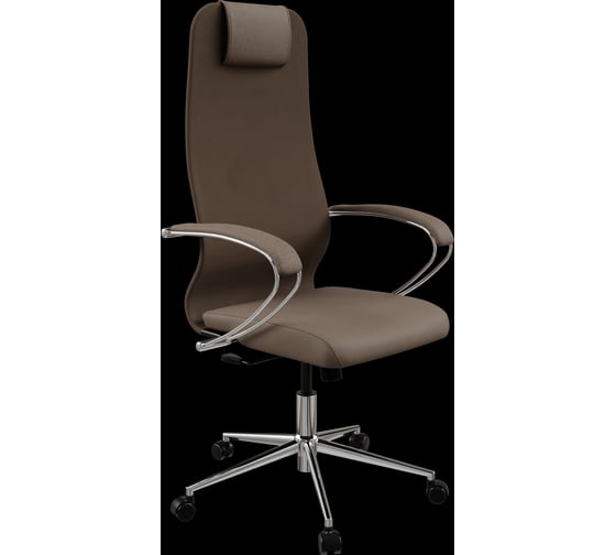 Кресло для персонала МЕТТА Sit 8 B1-9K - X2+Bahama /Uh00/Wh12/K1cF(M09.B23.G18.W02) (Св.коричневый-Коричневый)