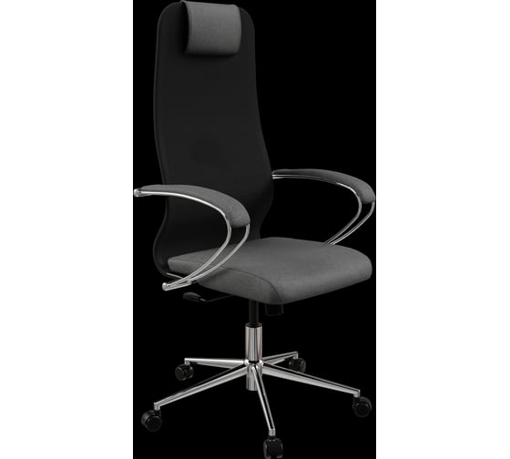 Кресло для персонала МЕТТА Sit 8 B1-9K - X2+Bahama /Uh00/Wh12/K1cF(M09.B23.G18.W02) (Черный-Тем.серый) z109.52.1.2A3
