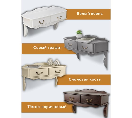 Консоль Мебелик Берже 20 темно-коричневый 00 2345