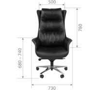 Офисное кресло CHAIRMAN 523 Россия нат.кожа/экокожа черная 00-07213056