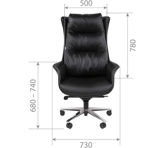 Офисное кресло CHAIRMAN 523 Россия нат.кожа/экокожа черная 00-07213056