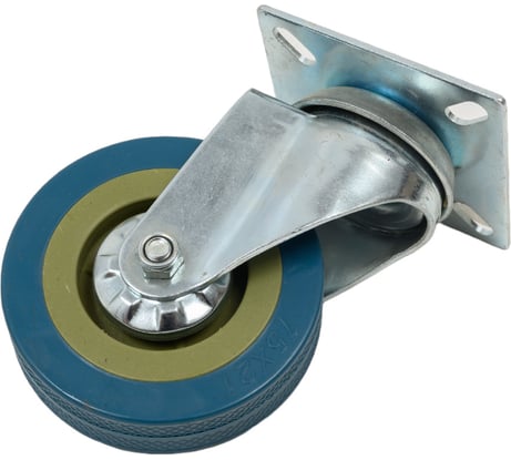 Поворотное колесо Левша на площадке 75 мм ПВХ У8-8883