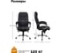 Офисное поворотное кресло KSG Kingstyle SHL-29 Tonpo Fabric Chrome (ткань, черный) KS-001178 3