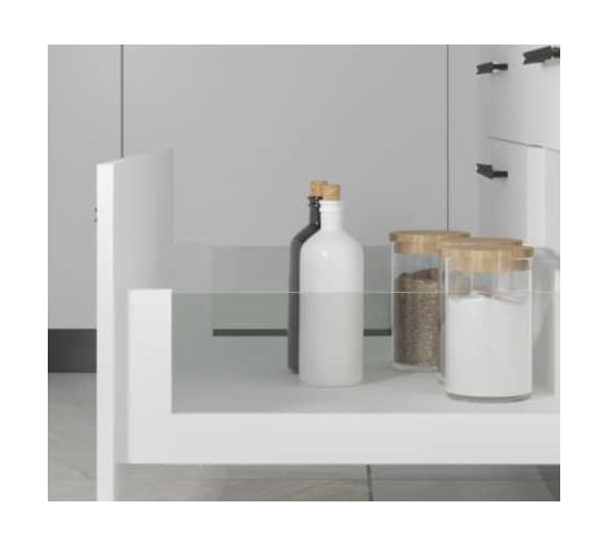 Комплект ящика MAKMART Индиго Стекло/Indigo Vetro H=175, L=450, отделка белая M-INDV.KCD.450.WH