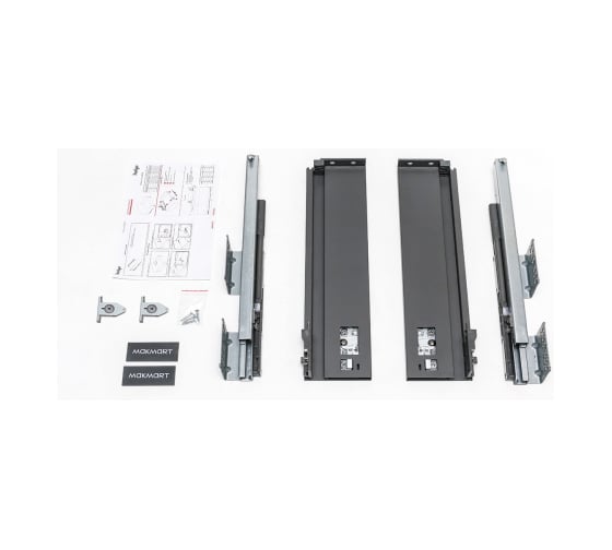 Комплект ящика MAKMART Индиго/Indigo H=90, L=500, отделка орион серый M-IND2.KIT.500A.OG