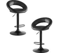 Стул барный DOBRIN набор 2 шт MIRA BLACK (чёрный) LM-5001-N_B-M_EL-black