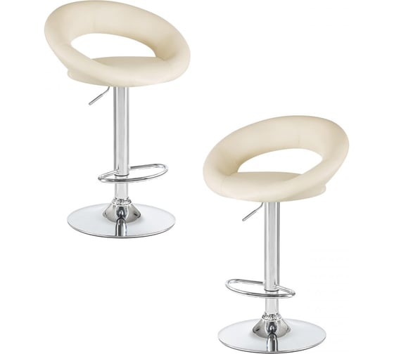 Стул барный DOBRIN набор 2 шт MIRA (кремовый) LM-5001-N_CH-M_EL-cream