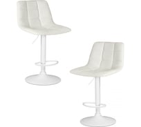 Стул барный DOBRIN набор 2 шт TAILOR WHITE (белый PU) LM-5017-N_W-M_EL-white