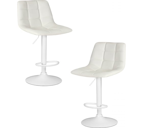 Стул барный DOBRIN набор 2 шт TAILOR WHITE (белый PU) LM-5017-N_W-M_EL-white