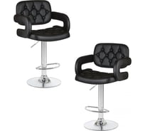 Стул барный DOBRIN набор 2 шт TIESTO (чёрный) LM-3460-N_CH-M_EL-black