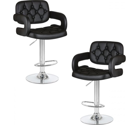 Стул барный DOBRIN набор 2 шт TIESTO (чёрный) LM-3460-N_CH-M_EL-black