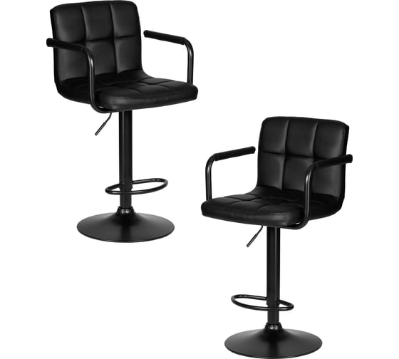 Набор из 2 шт стул барный DOBRIN KRUGER ARM BLACK (черный) LM-5011-N_B-M_EL-black