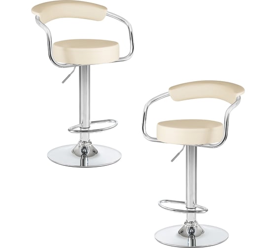 Набор из 2 шт стул барный DOBRIN MARTA (кремовый) LM-5013-N_CH-M_EL-cream