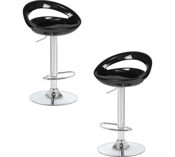 Стул барный DOBRIN набор 2 шт DISCO (чёрный) LM-1010-N_CH-M_ABS-black