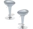 Стул барный DOBRIN набор 2 шт BOMBA (серебряный металлик) LM-1004-N_CH-M_ABS-silver 1