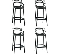 Стул барный DOBRIN Набор 4 шт MASTERS BAR (чёрный (B-03)) LMZL-PP601C-N_P-B-03