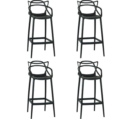 Стул барный DOBRIN Набор 4 шт MASTERS BAR (чёрный (B-03)) LMZL-PP601C-N_P-B-03