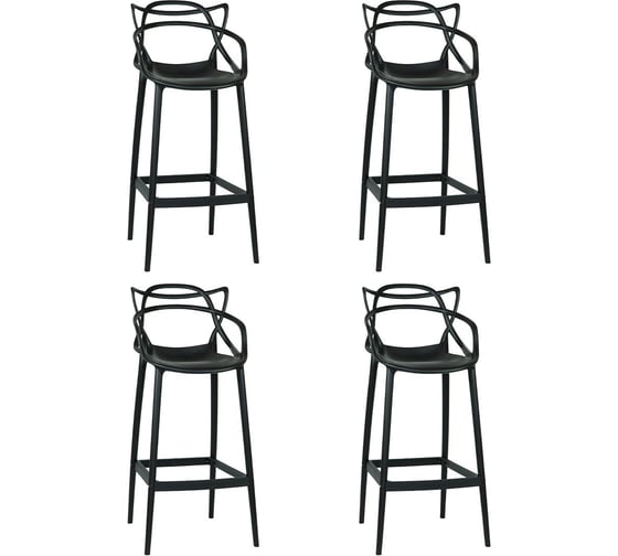 Стул барный DOBRIN Набор 4 шт MASTERS BAR (чёрный (B-03)) LMZL-PP601C-N_P-B-03