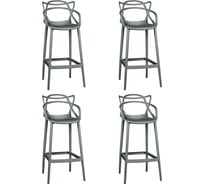 Стул барный DOBRIN Набор 4 шт MASTERS BAR (тёмно-серый (GR-04)) LMZL-PP601C-N_P-GR-04