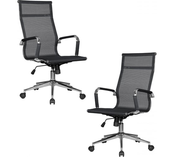 Офисное кресло для персонала DOBRIN Набор 2 шт CARTER (чёрный) LMR-111B-N_CH-M_MSH-black