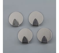 Набор металлических крючков Доляна Круг на липучке, 4 шт 1381451