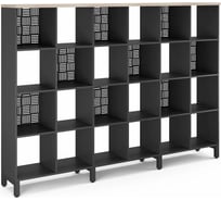 Стеллажная система SQ-4X6 black/natural Kobor 220443