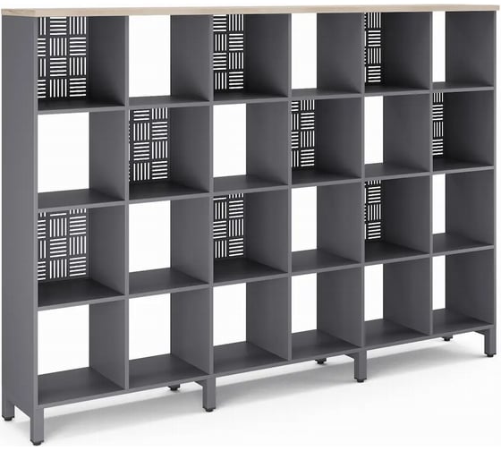Стеллажная система SQ-4X6 graphite/natural Kobor 220446