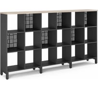 Стеллажная система SQ-3Х6 black/natural Kobor 220408