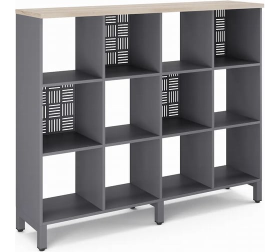 Стеллажная система SQ-3Х4 graphite/natural Kobor 220399