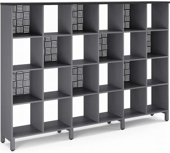 Стеллажная система SQ-4X6 graphite/wood Kobor 221542