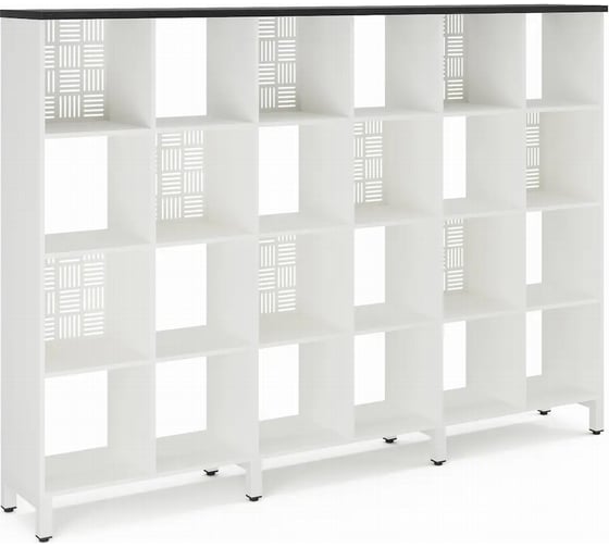 Стеллажная система SQ-4X6 white/wood Kobor 221546